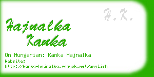 hajnalka kanka business card